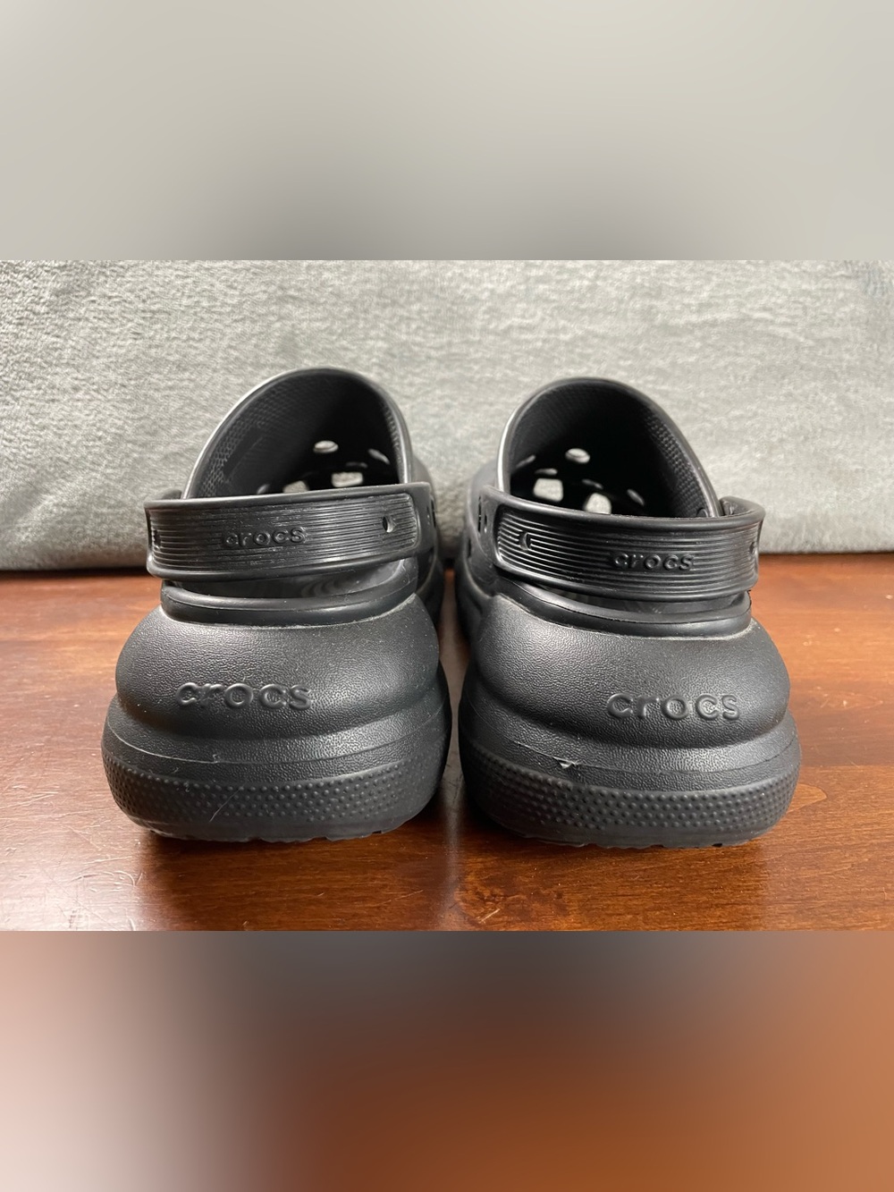 Crocs Classic Extra Thick Soled Clog Shoes Unisex Sandals Black Men 8 Women 10 - Picture 8 of 13